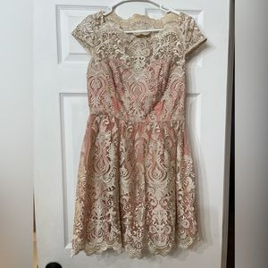 Asos Petite Chi Chi London Premium Lace Dress Sz UK 12